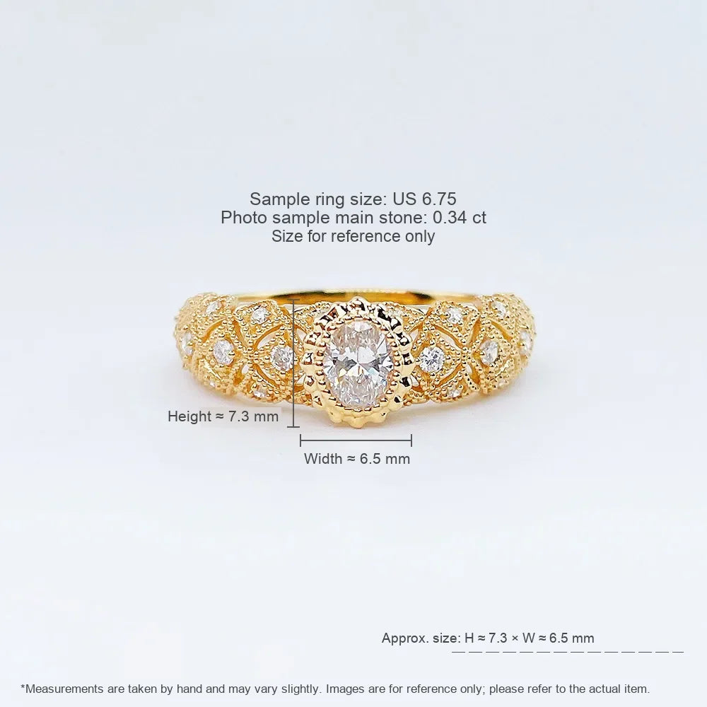 0.33 ct Celestial Oval-Cut Lab-Grown Diamond Ring in 18K Yellow Gold – APYFR0170-Y