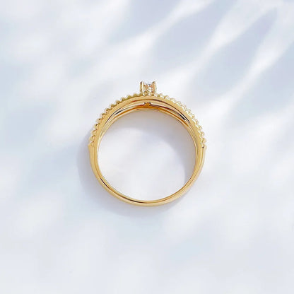 0.39 ct Minimalist Oval-Cut Lab-Grown Diamond Ring in 18K Yellow Gold – APYFR0172-Y