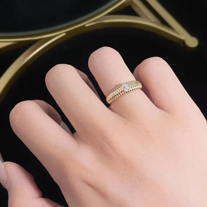 0.39 ct Minimalist Oval-Cut Lab-Grown Diamond Ring in 18K Yellow Gold – APYFR0172-Y