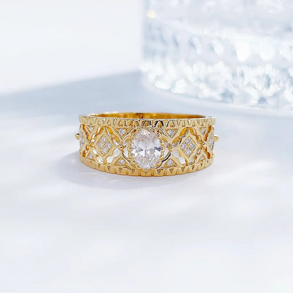 0.36 ct Celestial Four-Prong Round-Cut Lab-Grown Diamond Ring in 18K Yellow Gold – APYFR0174-Y
