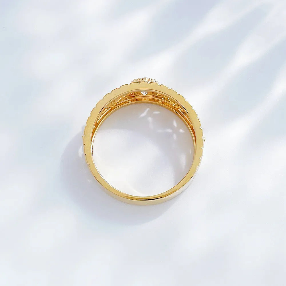 0.36 ct Celestial Four-Prong Round-Cut Lab-Grown Diamond Ring in 18K Yellow Gold – APYFR0174-Y