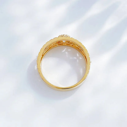 0.36 ct Celestial Four-Prong Round-Cut Lab-Grown Diamond Ring in 18K Yellow Gold – APYFR0174-Y
