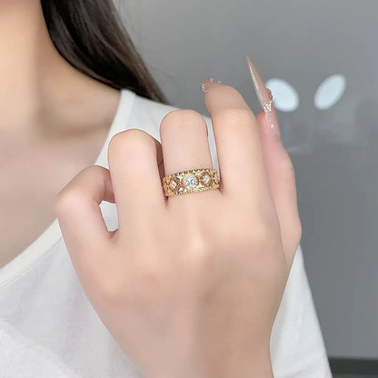 0.36 ct Celestial Four-Prong Round-Cut Lab-Grown Diamond Ring in 18K Yellow Gold – APYFR0174-Y