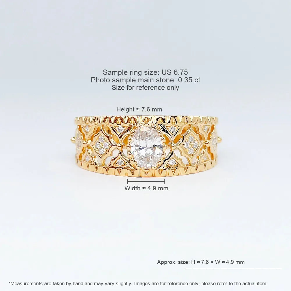 0.36 ct Celestial Four-Prong Round-Cut Lab-Grown Diamond Ring in 18K Yellow Gold – APYFR0174-Y