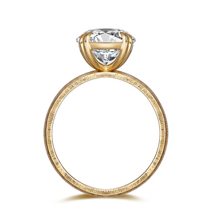 3.01 ct Minimalist Oval-Cut Lab-Grown Diamond Ring in 18K Yellow Gold – APYFR0176-Y