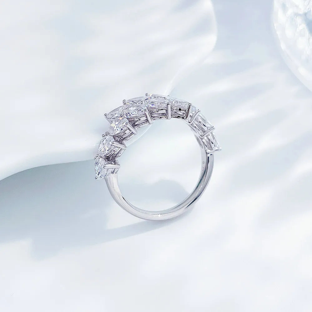 2.33 ctw Statement Mixed-Cut Lab-Grown Diamond Band in PT950 Platinum