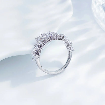 2.33 ctw Statement Mixed-Cut Lab-Grown Diamond Band in PT950 Platinum