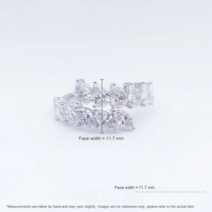 2.33 ctw Statement Mixed-Cut Lab-Grown Diamond Band in PT950 Platinum