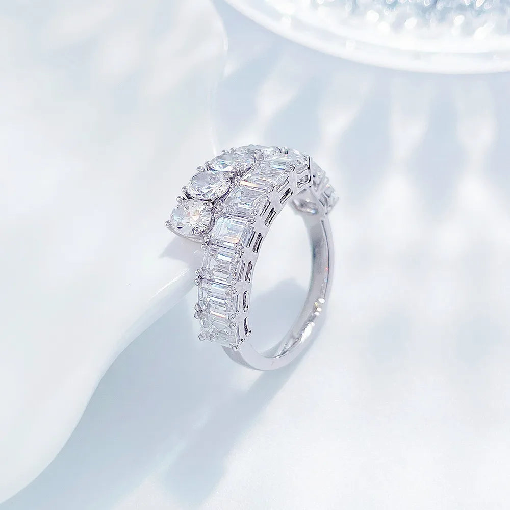 2.72 ctw Mixed-Cut Lab-Grown Diamond Band in PT950 Platinum
