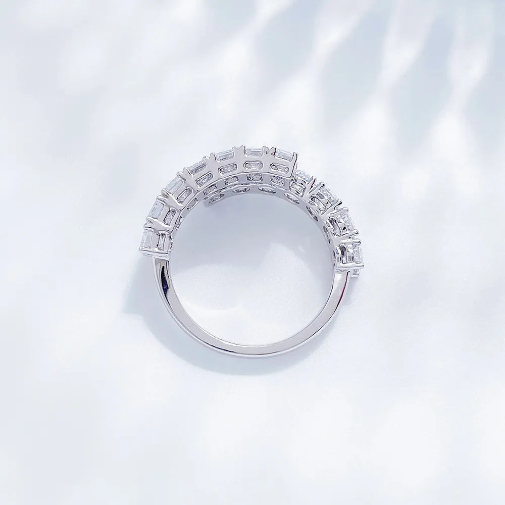 2.72 ctw Mixed-Cut Lab-Grown Diamond Band in PT950 Platinum