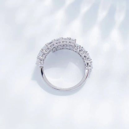 2.72 ctw Mixed-Cut Lab-Grown Diamond Band in PT950 Platinum