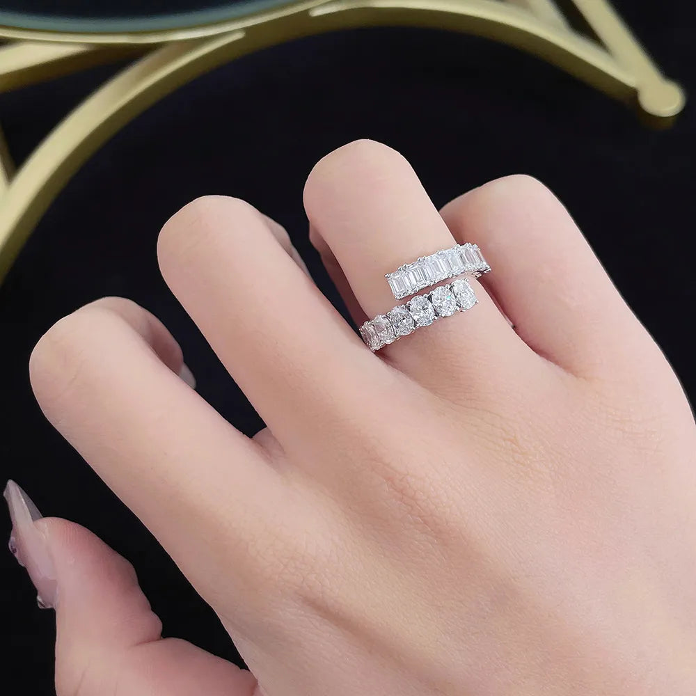 2.72 ctw Mixed-Cut Lab-Grown Diamond Band in PT950 Platinum