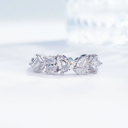 1.09 ctw Mixed-Cut Lab-Grown Diamond Band in PT950 Platinum – APYFR0179-PT