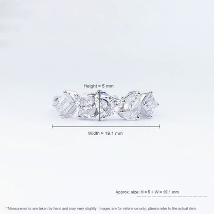 1.09 ctw Mixed-Cut Lab-Grown Diamond Band in PT950 Platinum – APYFR0179-PT