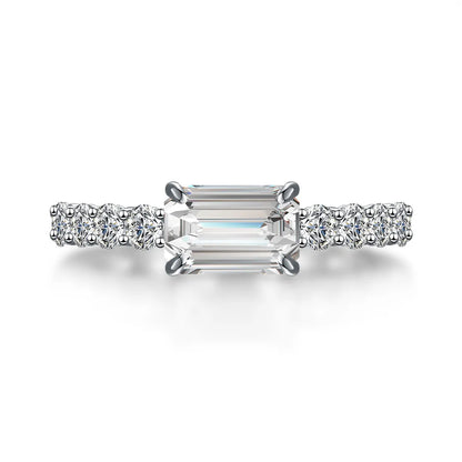 1.06 ct Emerald-Cut Lab-Grown Diamond Ring in PT950 Platinum – APYFR0180-PT