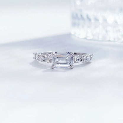 1.06 ct Emerald-Cut Lab-Grown Diamond Ring in PT950 Platinum – APYFR0180-PT