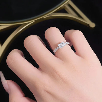 1.06 ct Emerald-Cut Lab-Grown Diamond Ring in PT950 Platinum – APYFR0180-PT