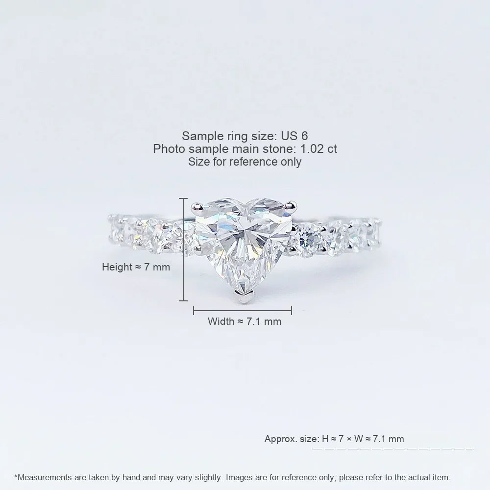 1.06 ct Heart-Cut Lab-Grown Diamond Ring in PT950 Platinum – APYFR0181-PT
