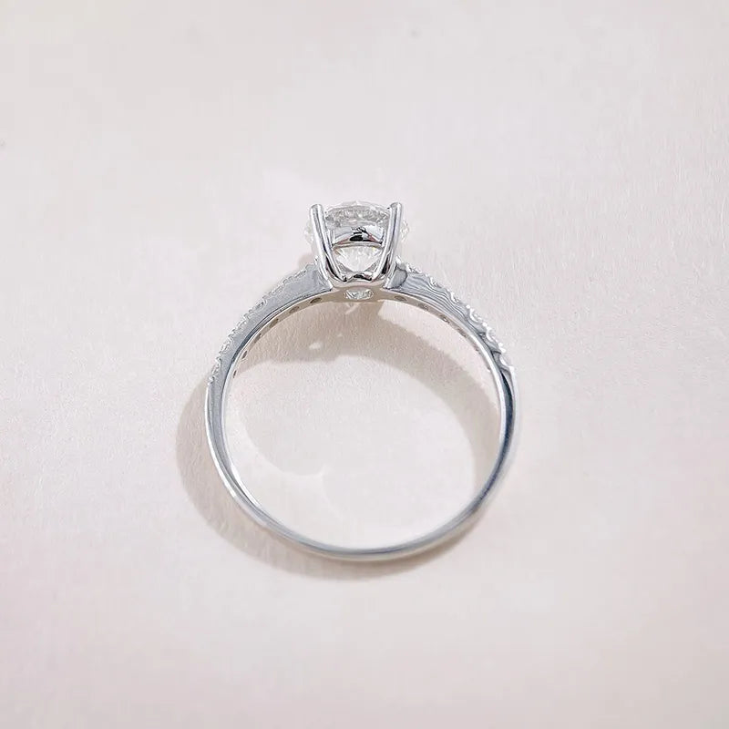 1.16 ct Classic Four-Prong Round-Cut Lab-Grown Diamond Ring in 18K White Gold
