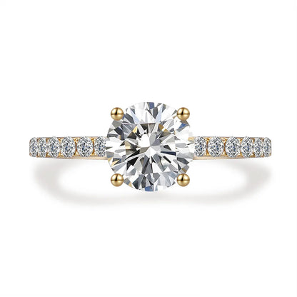 1.07 ct Minimalist Round-Cut Lab-Grown Diamond Ring in 18K Yellow Gold – APYFR0182-Y