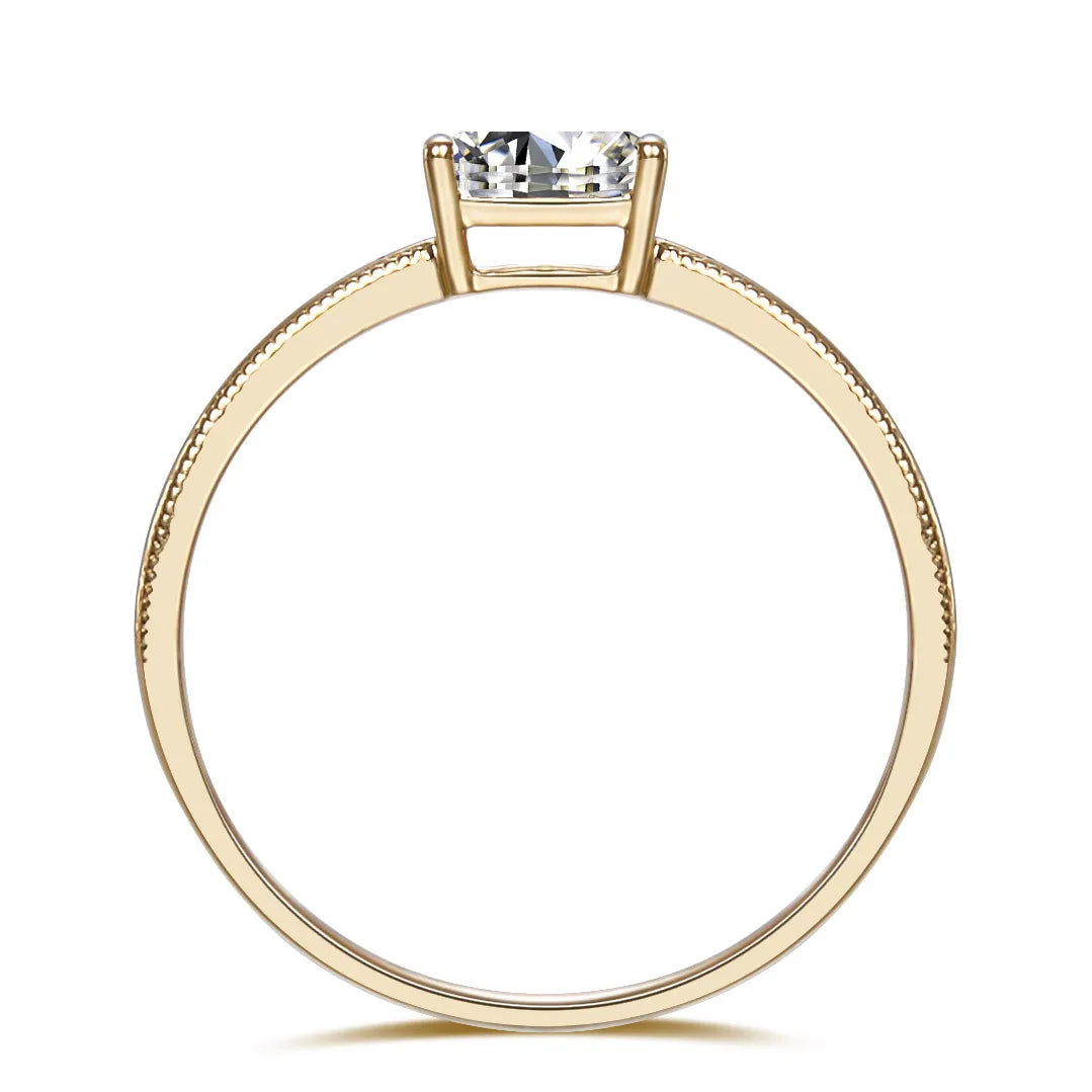0.32 ct Minimalist Emerald-Cut Lab-Grown Diamond Ring in 18K Yellow Gold – APYFR0183-Y