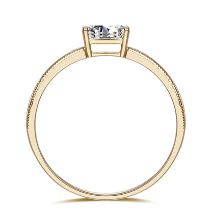 0.32 ct Minimalist Emerald-Cut Lab-Grown Diamond Ring in 18K Yellow Gold – APYFR0183-Y