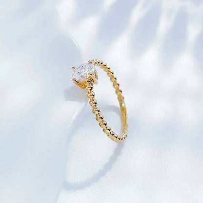 0.52 ct Minimalist Oval-Cut Lab-Grown Diamond Ring in 18K Yellow Gold – APYFR0185-Y