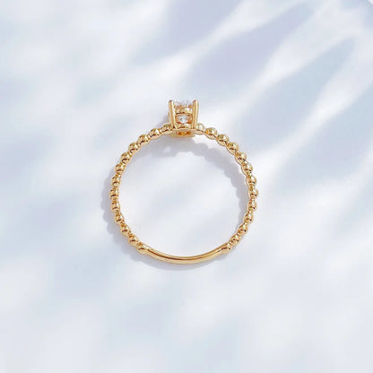 0.52 ct Minimalist Oval-Cut Lab-Grown Diamond Ring in 18K Yellow Gold – APYFR0185-Y