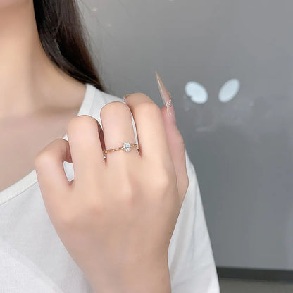 0.52 ct Minimalist Oval-Cut Lab-Grown Diamond Ring in 18K Yellow Gold – APYFR0185-Y