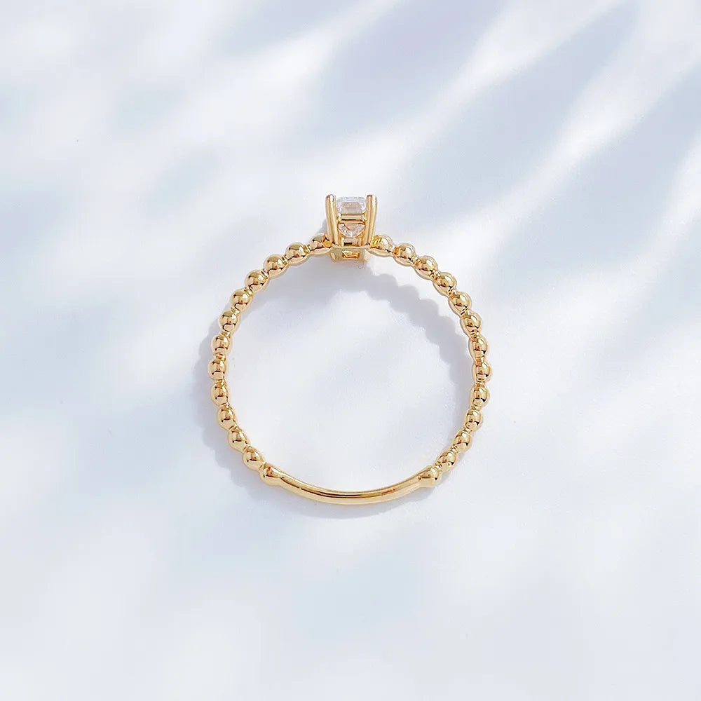 0.31 ct Minimalist Emerald-Cut Lab-Grown Diamond Ring in 18K Yellow Gold – APYFR0186-Y