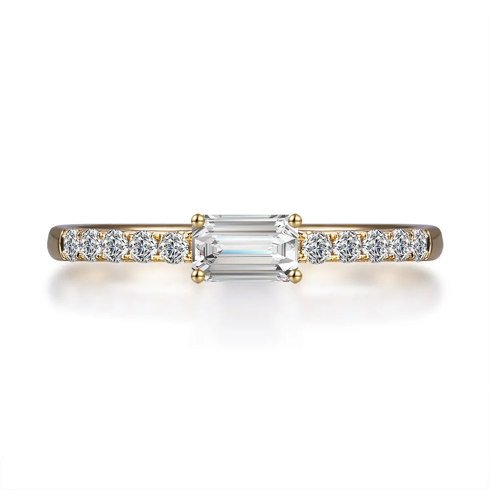 0.31 ct Emerald-Cut Lab-Grown Diamond Ring in 18K Yellow Gold – APYFR0187-Y