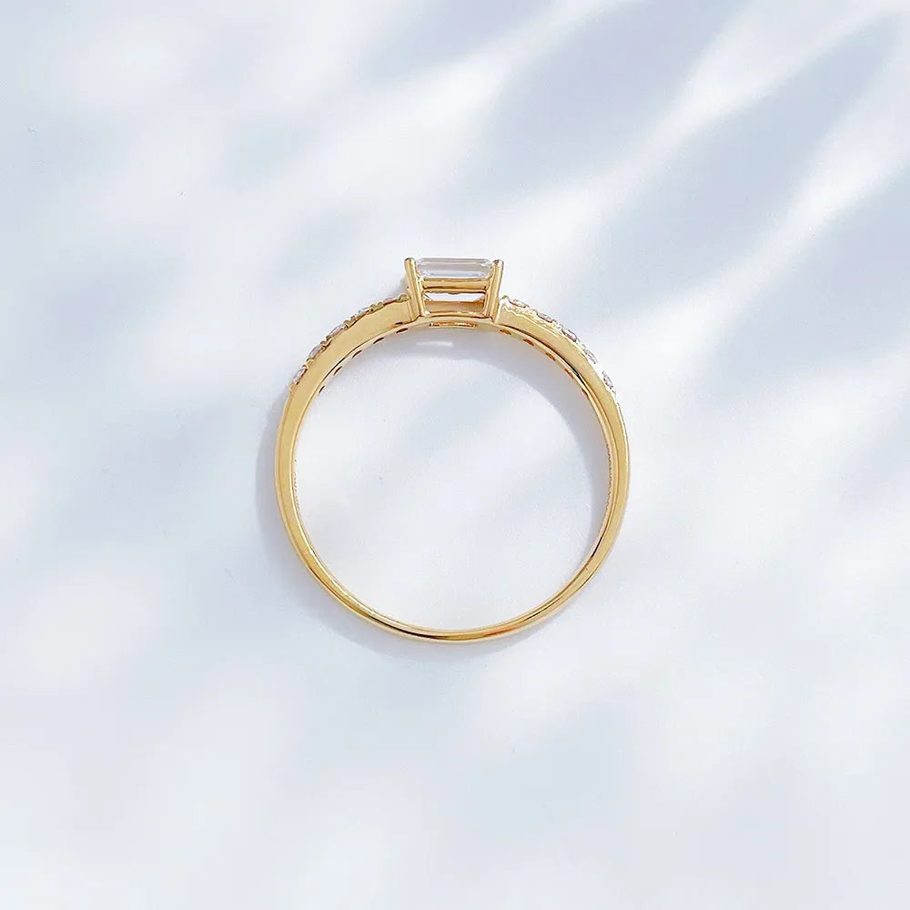 0.31 ct Emerald-Cut Lab-Grown Diamond Ring in 18K Yellow Gold – APYFR0187-Y