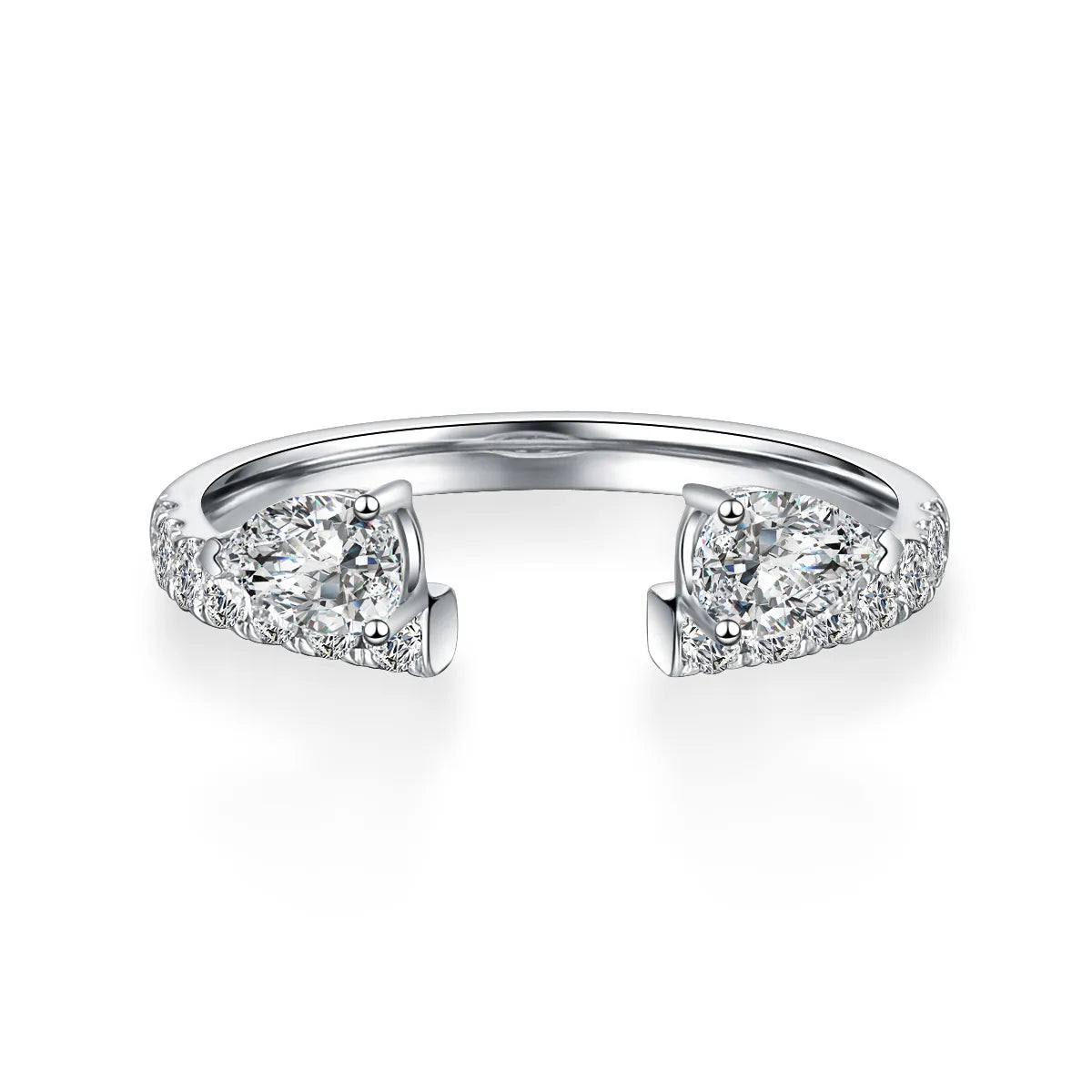 0.42 ctw Celestial Princess-Cut Lab-Grown Diamond Ring in 18K White Gold
