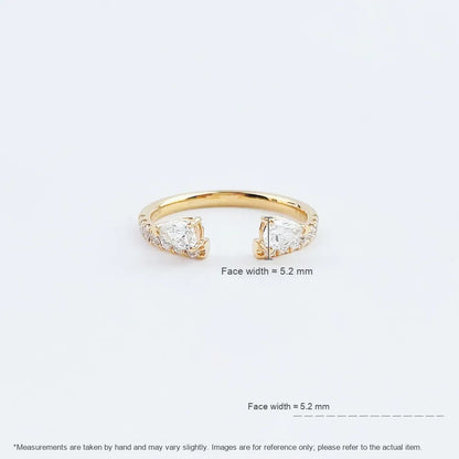 0.46 ctw Pear-Cut Lab-Grown Diamond Ring in 18K Yellow Gold – APYFR0188-Y