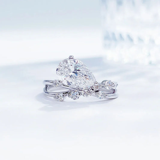 1.53 ct Celestial Pear-Cut Lab-Grown Diamond Ring in PT950 Platinum – APYFR0193-PT