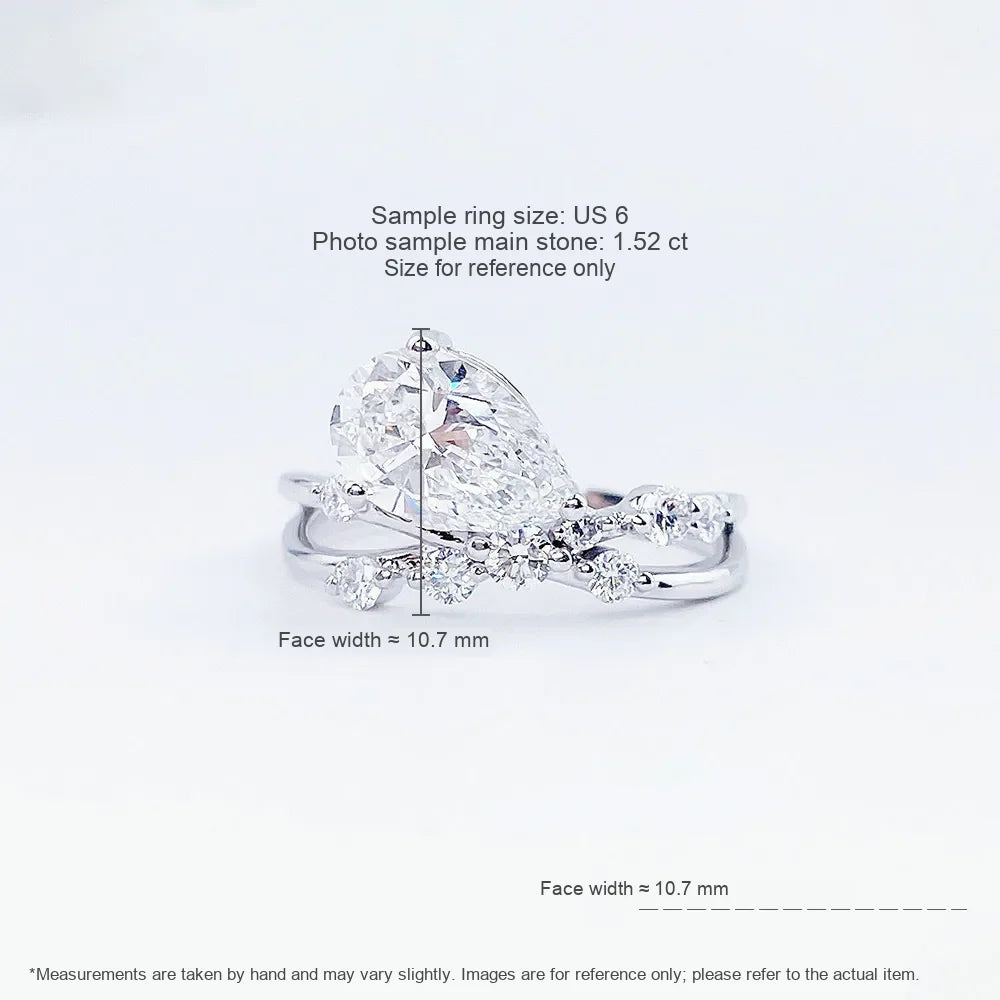 1.53 ct Celestial Pear-Cut Lab-Grown Diamond Ring in PT950 Platinum – APYFR0193-PT