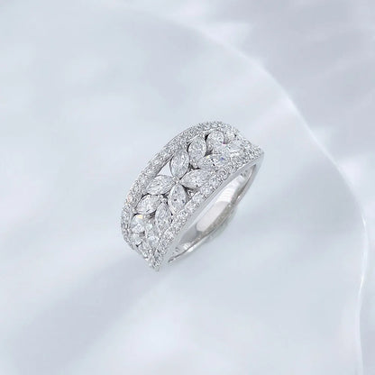1.34 ctw Butterfly Mixed-Cut Lab-Grown Diamond Band in PT950 Platinum – APYFR0196-PT