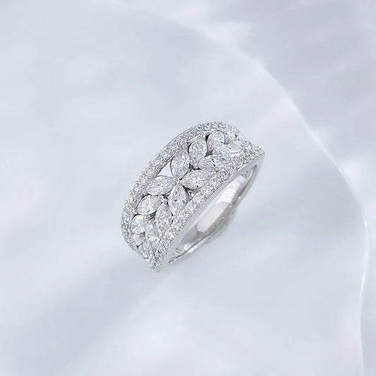 1.34 ctw Butterfly Mixed-Cut Lab-Grown Diamond Band in PT950 Platinum – APYFR0196-PT