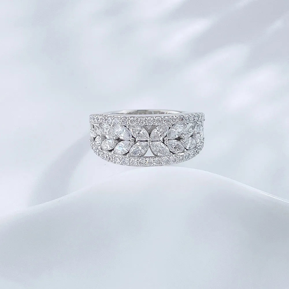 1.34 ctw Butterfly Mixed-Cut Lab-Grown Diamond Band in PT950 Platinum – APYFR0196-PT