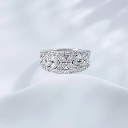 1.34 ctw Butterfly Mixed-Cut Lab-Grown Diamond Band in PT950 Platinum – APYFR0196-PT