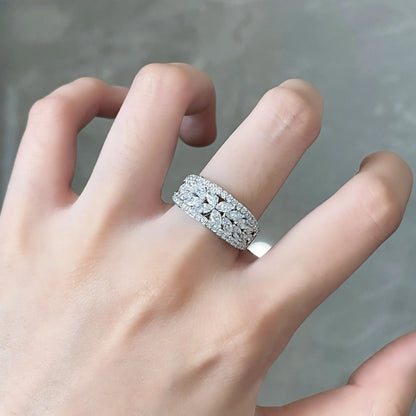 1.34 ctw Butterfly Mixed-Cut Lab-Grown Diamond Band in PT950 Platinum – APYFR0196-PT