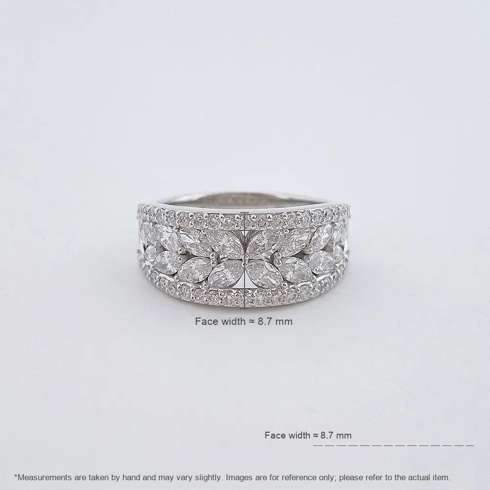1.34 ctw Butterfly Mixed-Cut Lab-Grown Diamond Band in PT950 Platinum – APYFR0196-PT