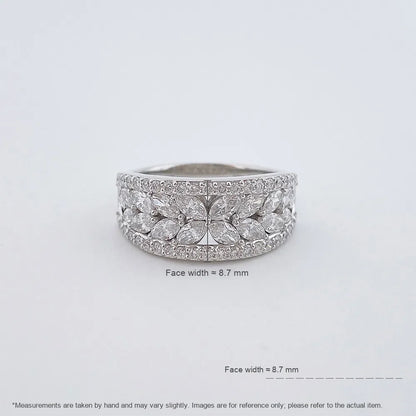 1.34 ctw Butterfly Mixed-Cut Lab-Grown Diamond Band in PT950 Platinum – APYFR0196-PT