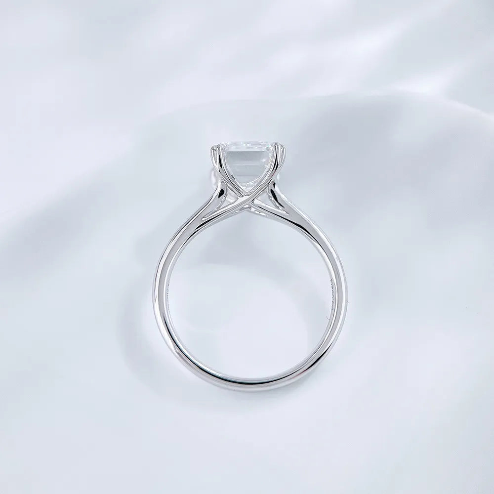 3.19 ct Celestial Emerald-Cut Lab-Grown Diamond Ring in 18K White Gold – APYFR0197-W