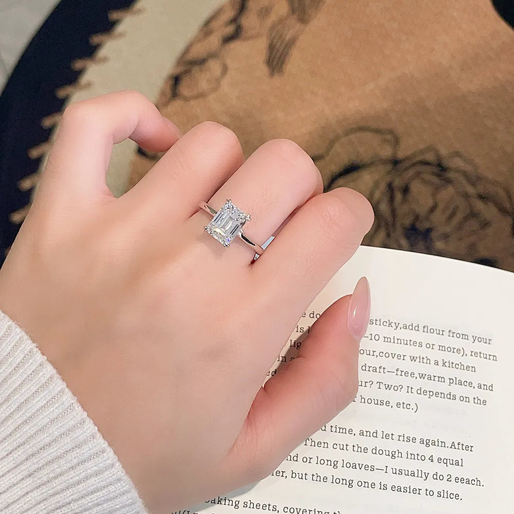 3.19 ct Celestial Emerald-Cut Lab-Grown Diamond Ring in 18K White Gold – APYFR0197-W