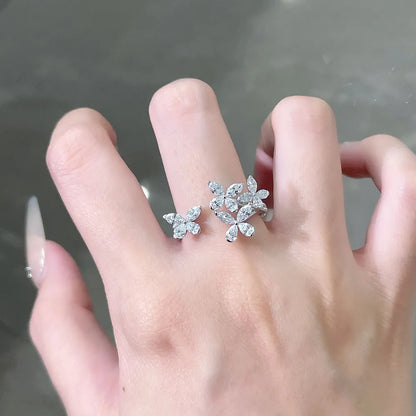 1.63 ctw Butterfly Mixed-Cut Lab-Grown Diamond Ring in PT950 Platinum – APYFR0199-PT