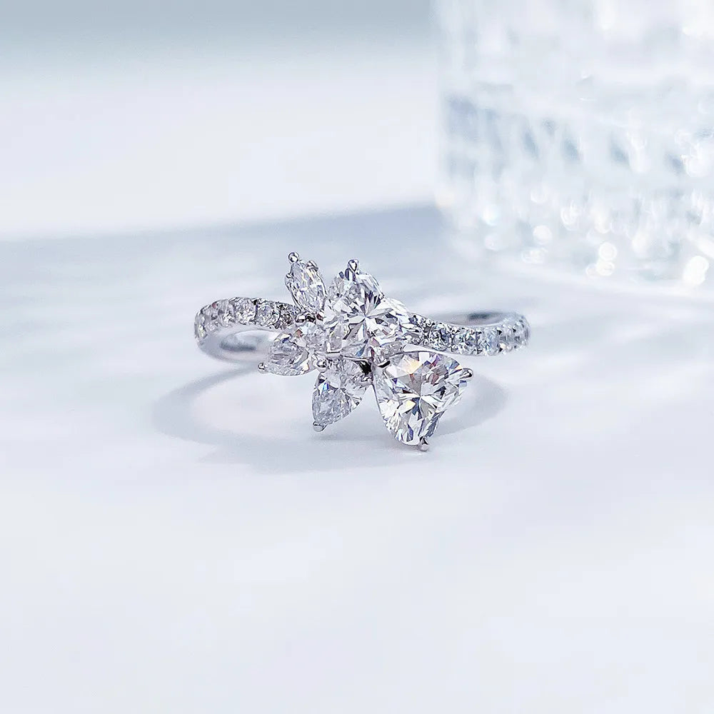 1.24 ctw Celestial Mixed-Cut Lab-Grown Diamond Ring in PT950 Platinum – APYFR0201-PT