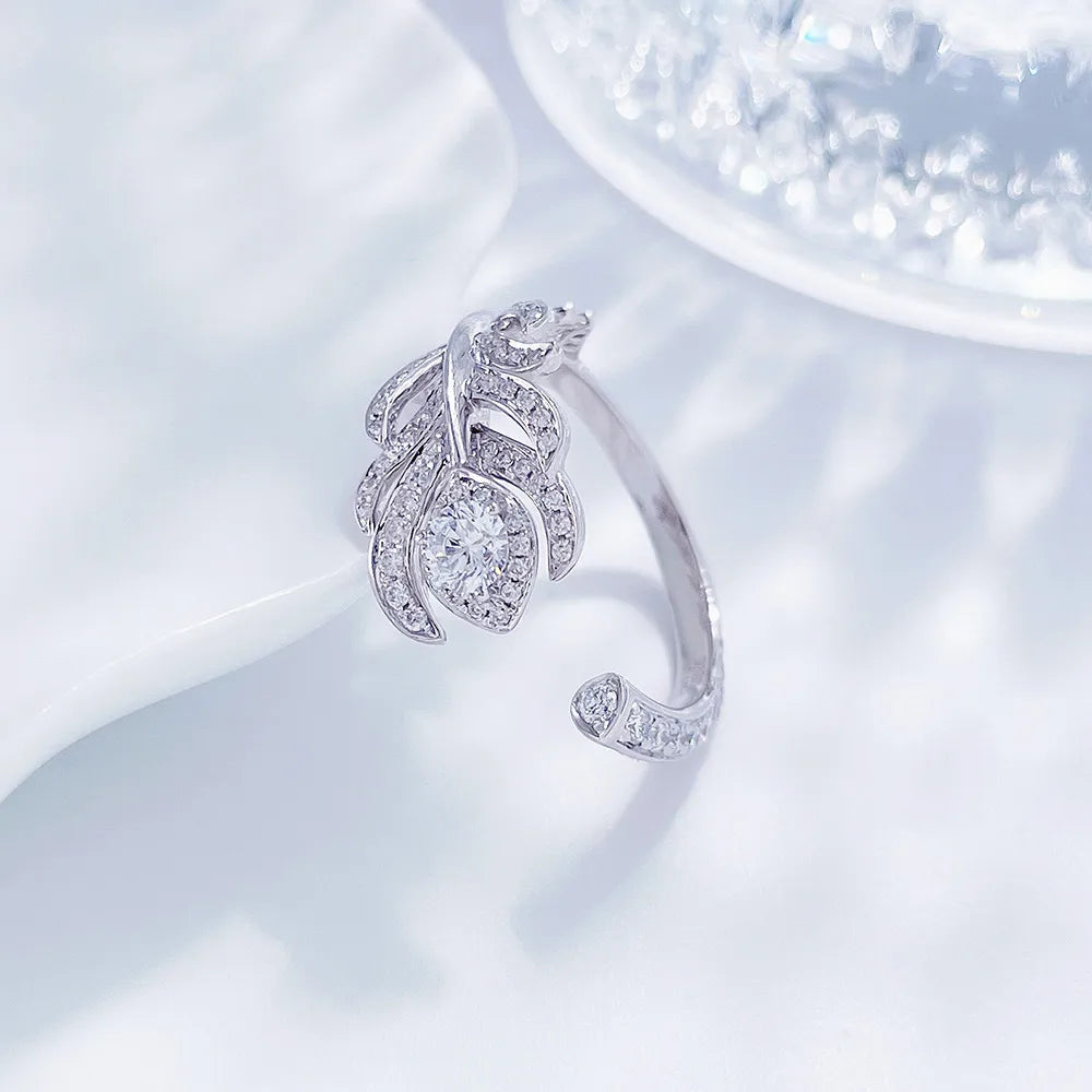 0.19 ct Statement Round-Cut Lab-Grown Diamond Ring in PT950 Platinum
