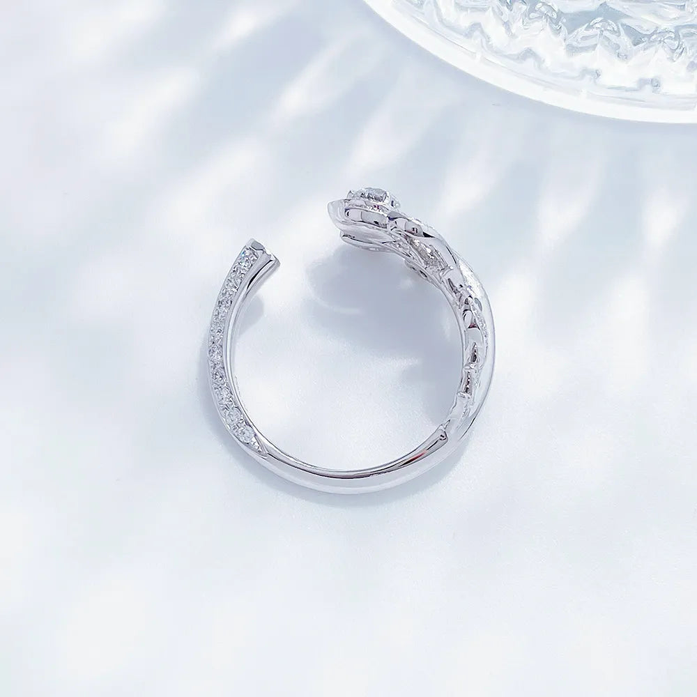0.19 ct Statement Round-Cut Lab-Grown Diamond Ring in PT950 Platinum