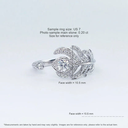 0.19 ct Statement Round-Cut Lab-Grown Diamond Ring in PT950 Platinum